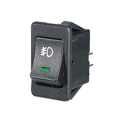 Narva Off/On Rocker Switch With Green LED & Front Fog Symbol