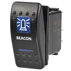Narva 2 Volt Illuminated Off/On Sealed Rocker Switch With "Beacon" Symbol (Blue)