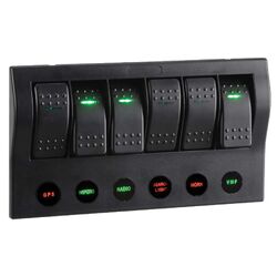 Narva 6-Way LED Switch Panel With Circuit Breaker Protection