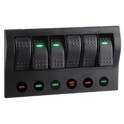 Narva 6-Way LED Switch Panel With Circuit Breaker Protection