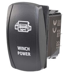 Narva 12/24V Off/On LED Illuminated Sealed Rocker Switch With "Winch Power" Symbol (Red)