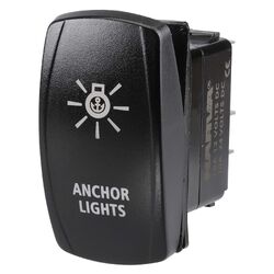 Narva 12/24V Off/On LED Illuminated Sealed Rocker Switch With "Anchor Lights" Symbol (Bl