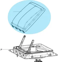 Maxxair Lid Assembly Smoke - T/S Plus Models. 12-00057