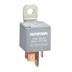 Narva 12V 70A Normally Open 4 Pin Relay With Resistor (Blister Pack Of 1)