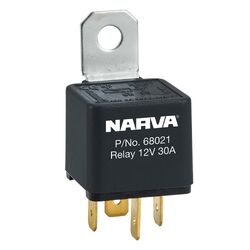 Narva 12V 30A Normally Open 4 Pin - Reverse Pin Relay With Resistor (Blister Pack Of 1)