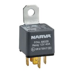 Narva 12V 40A Normally Open 5 Pin Relay With Resistor (Blister Pack Of 1)