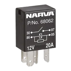 Narva 12V 20A Normally Open 4 Pin Micro Relay With Resistor