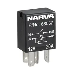 Narva 24V 10A Normally Open 4 Pin Micro Relay With Resistor (Blister Pack Of 1)