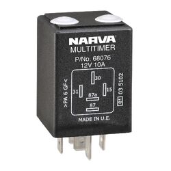 Narva 12V 10A 5 Pin Timer Adjustable Relay (Blister Pack Of 1)