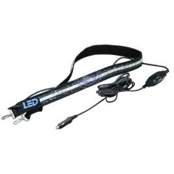 Light LED strip portable with lead, plug & carry bag 1300mm 12v white