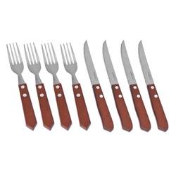 8 Piece Wooden Handle Cutlery Set