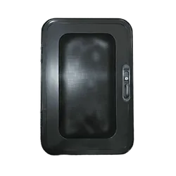 Aussie Traveller Door DC 900 x 622 Radius Top LHH Black No Vent