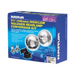 Narva Halogen Headlamp - H4 Conversion Kit (Raised Glass) - 5 3/4" High/Low Beam Free Form