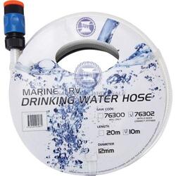 Drinking Hose Water Food Grade 1/2 ID x 10m with Nylon QC Fittings