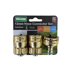 Brass Hose Connector Set 12mm