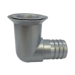Plastic Silver/Grey 25mm Waste Outlet 90 Degree