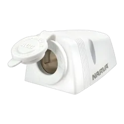 Narva Heavy-Duty Surface Mount Accessory Socket - White