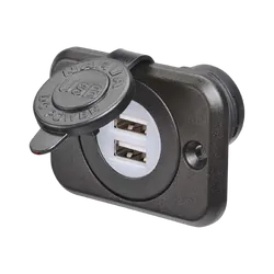 Narva Heavy-Duty LED Illuminated Dual USB Socket (Blister Pack Of 1)