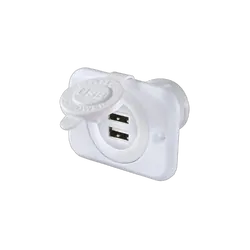 Narva White Dual USB Socket (25 Pack)
