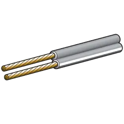 Narva 2.5A 2mm Speaker Cable (50M) Grey With White Tracer