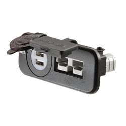 Narva 50A Connector/Dual USB Twin HDRV Socket Flush Mount