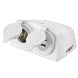 Narva Heavy-Duty Surface Mount Accessory/Dual USB Sockets