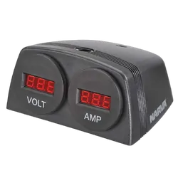 Narva Heavy-Duty Surface Mount 12/24V DC LED Volt & Amp Meters