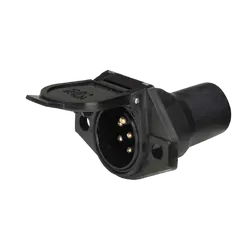 Narva 7 Pin Heavy-Duty Round Nylon Trailer Socket With Rubber Boot