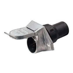 Narva 7 Pin Heavy-Duty Round Metal Trailer Socket With Rubber Boot