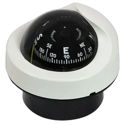Compass 85mm Flushmount White Black Conical Card (Zone C)