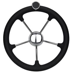 Steering Wheel Grip & Knob 350mm Stainless Steel Wheel & Poly Grip