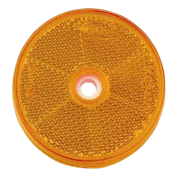 Narva Amber Retro Reflector With Central Fixing Hole