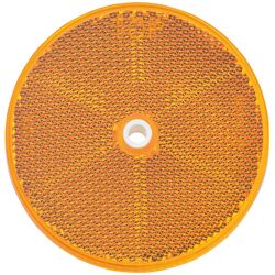 Narva Amber Retro Reflector With Central Fixing Hole