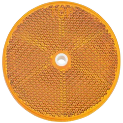 Narva Amber Retro Reflector With Central Fixing Hole