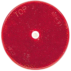 Narva Red Retro Reflector With Central Fixing Hole