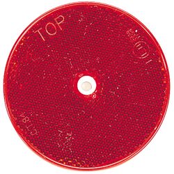 Narva Red Retro Reflector With Central Fixing Hole