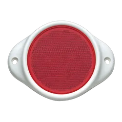 Narva Red Retro Reflector In Plastic Holder With Dual Fixing Holes