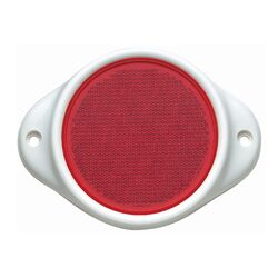 Narva Red Retro Reflector In Plastic Holder With Dual Fixing Holes