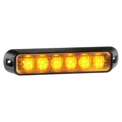 Narva Low Profile High Powered Led Warning Light (Amber) - 6 x 1 Watt Leds