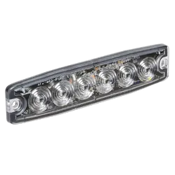 Narva High Powered Low Profile Led Warning Light (White) - 6 x 1 Watt Leds