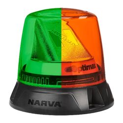 Narva 10-33V Optimax Led Rotating Beacon Flange (Amber/Green)