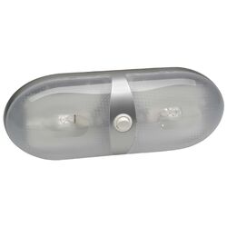 Narva Dual Interior Dome Lamp With Off/On Switch With Silver Satin Finish