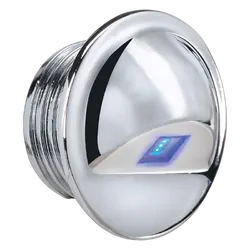 Narva 10-30v LED Chrome Step Light (Blue (Blister 1PK)