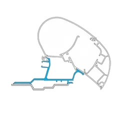 Dometic Roof Awning Adaptor To Suit Caravans, Renault Master, Opel Movano (2011 -)