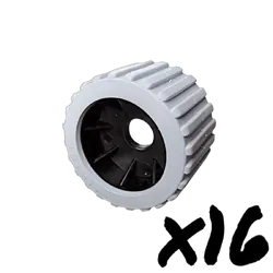 16x Ribbed Grey Wobble Roller 20mm -22mm