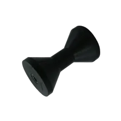 6" Deep V Roller Black 17mm