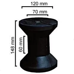 6" Jumbo Roller Black 17mm