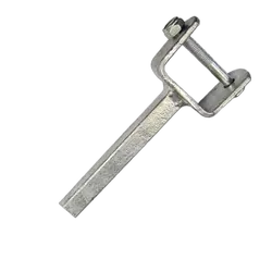 8" Wood Yoke Straight - 19mm Stem Galvanised