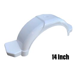 White 14" / 15" PVC Mudguard (Mudflap not included)