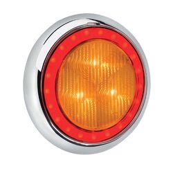 Narva 9-33 Volt Model 43 Led Rear Direction Indicator Lamp (Amber) With Red Led Tail Ring